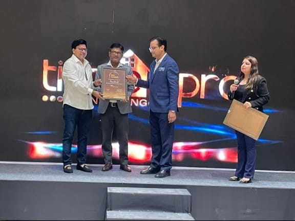 Receiving an industry award